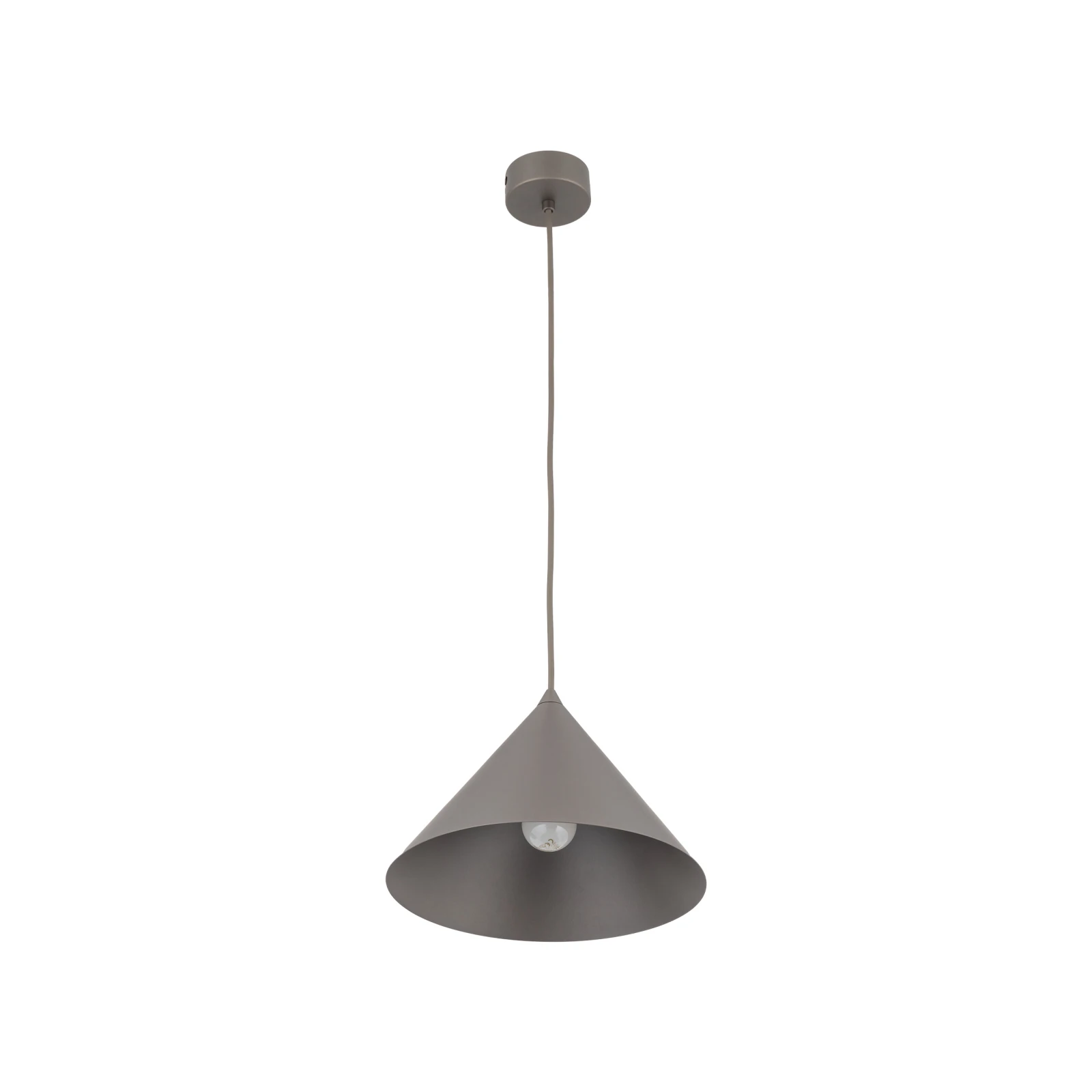 Pendant light M – conical, brown, E27
