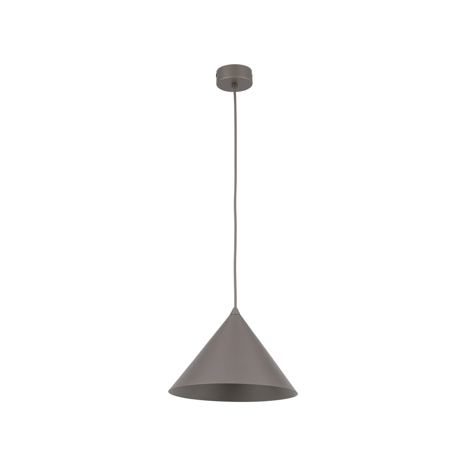 Pendant light M – conical, brown, E27