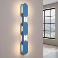 Wall lamp 91 cm – linear, azure, LED 3000K - Image 1