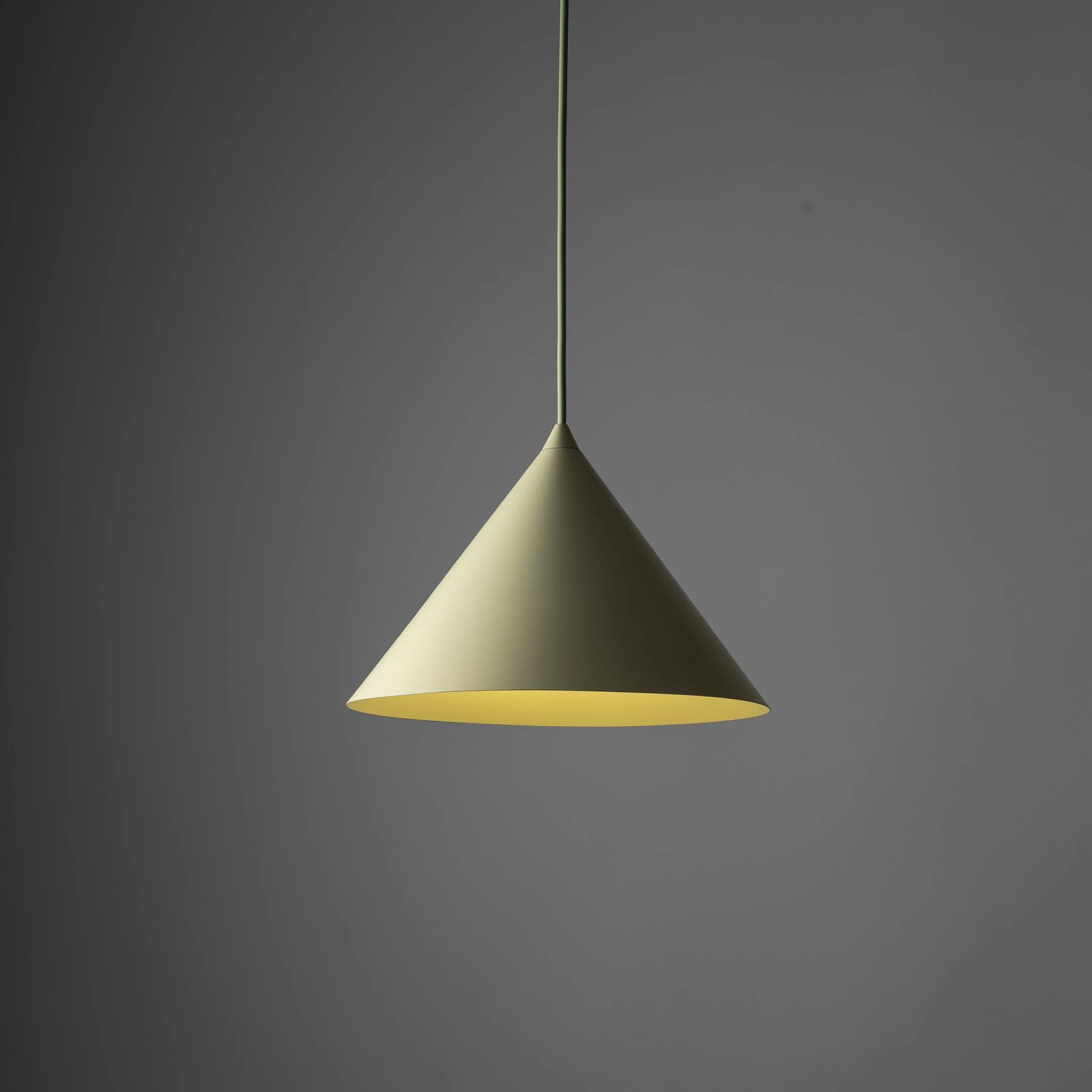 Pendant light M – conical, pistachio, E27