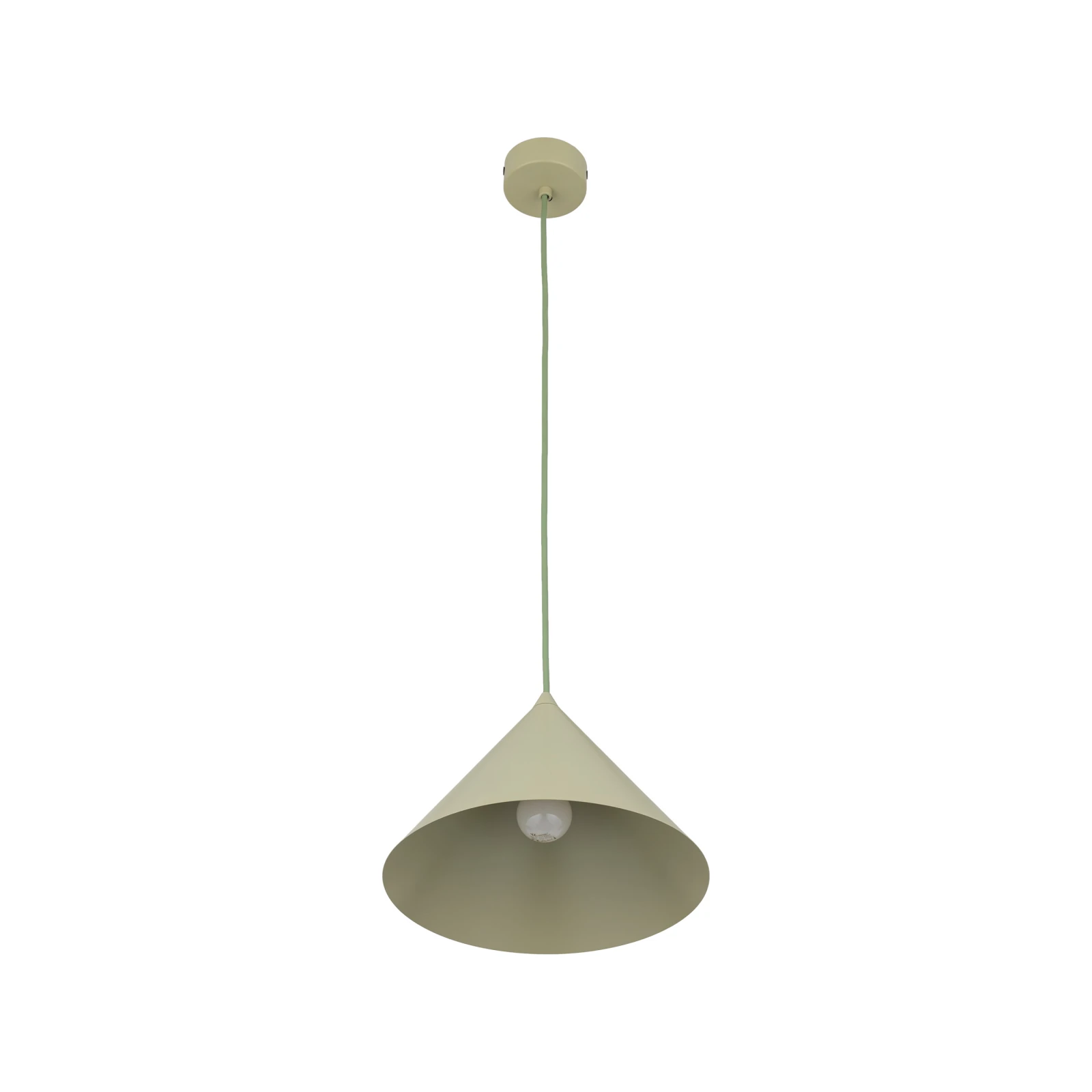 Pendant light M – conical, pistachio, E27
