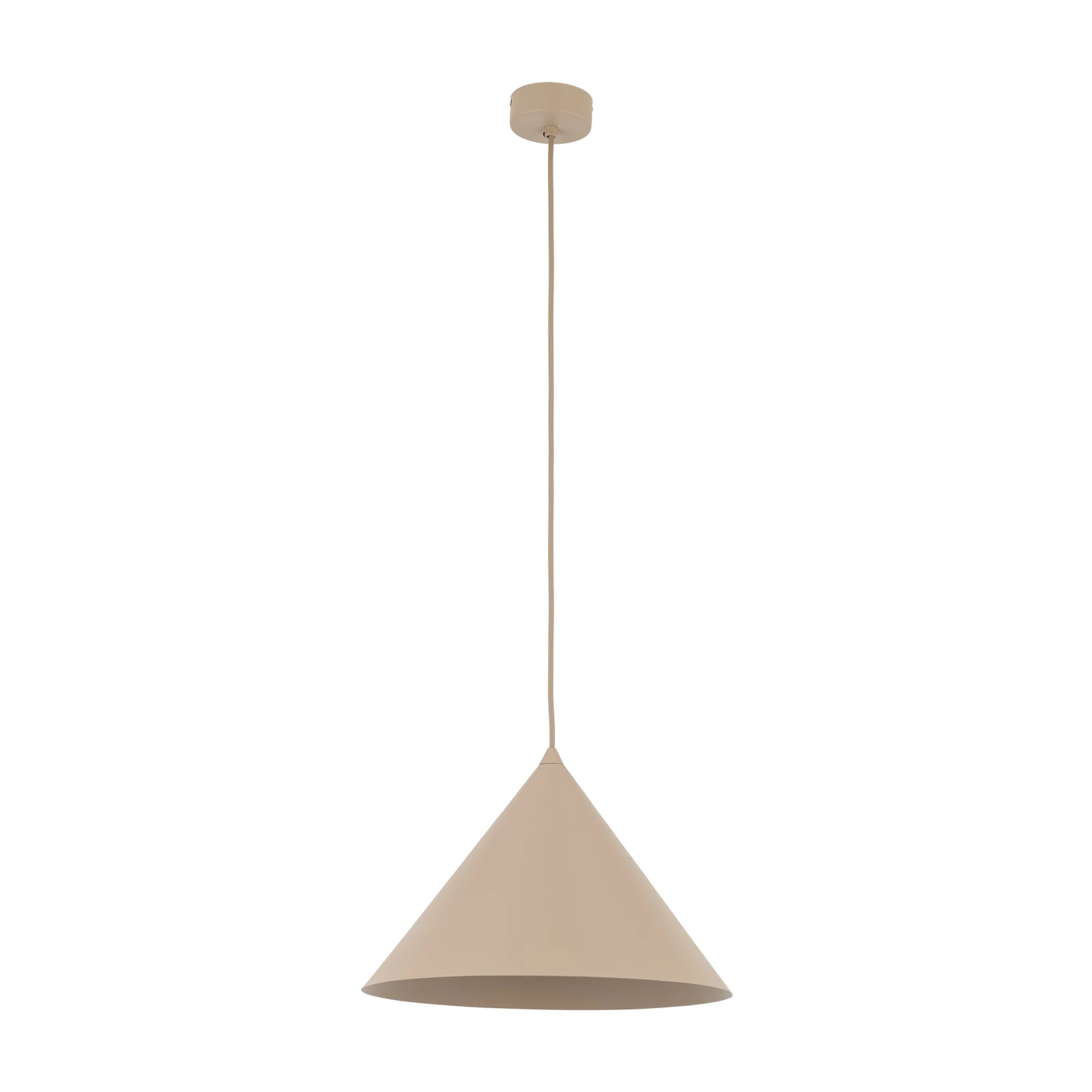 Pendant light L – cone shape, beige, E27