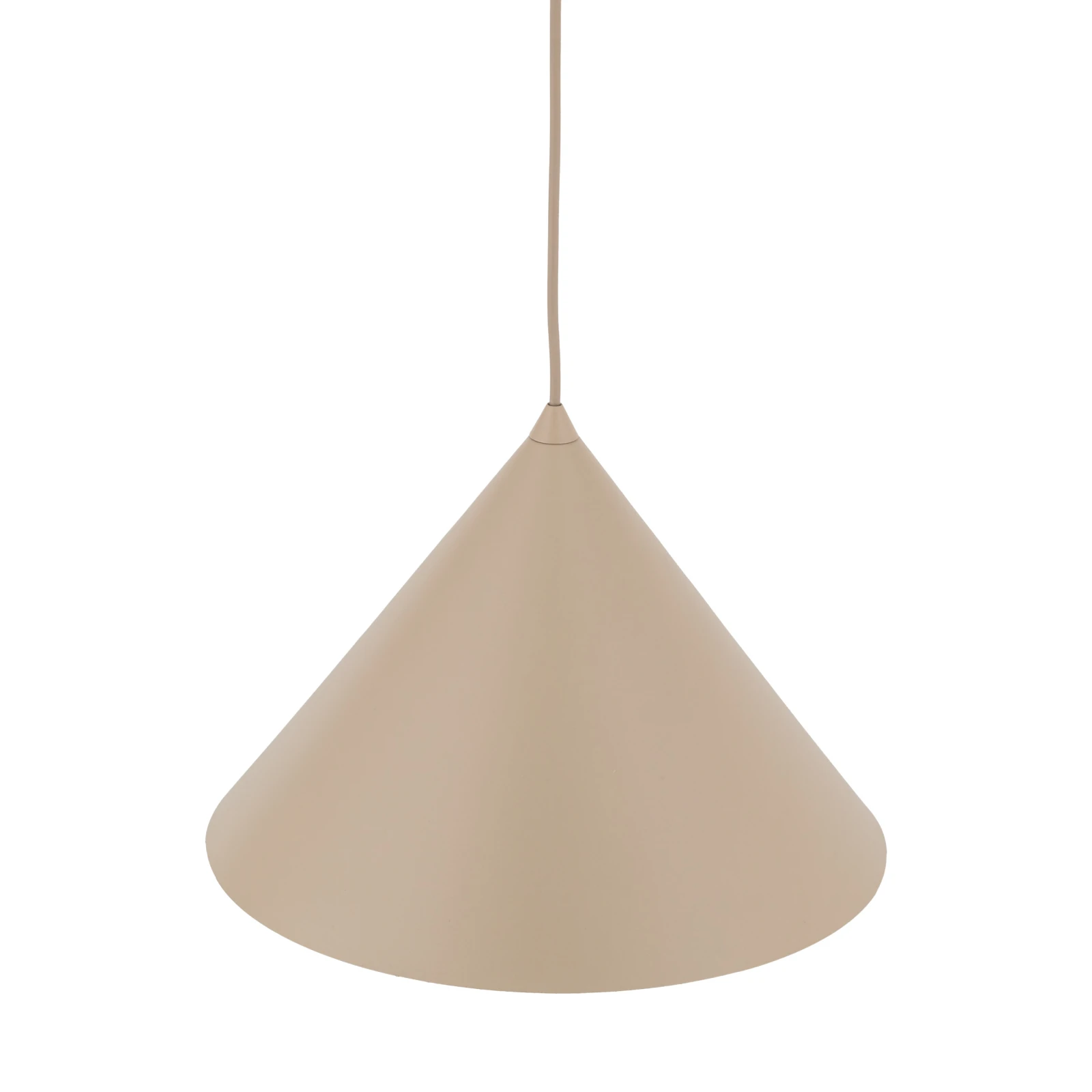 Pendant light L – cone shape, beige, E27