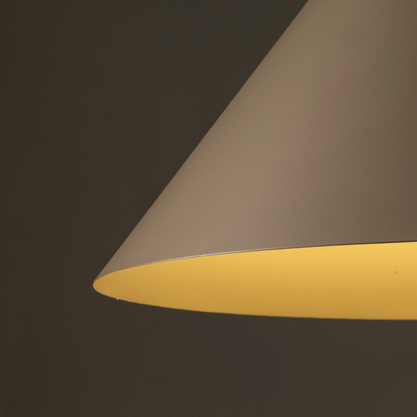 Pendant light XL – cone shape, beige, E27