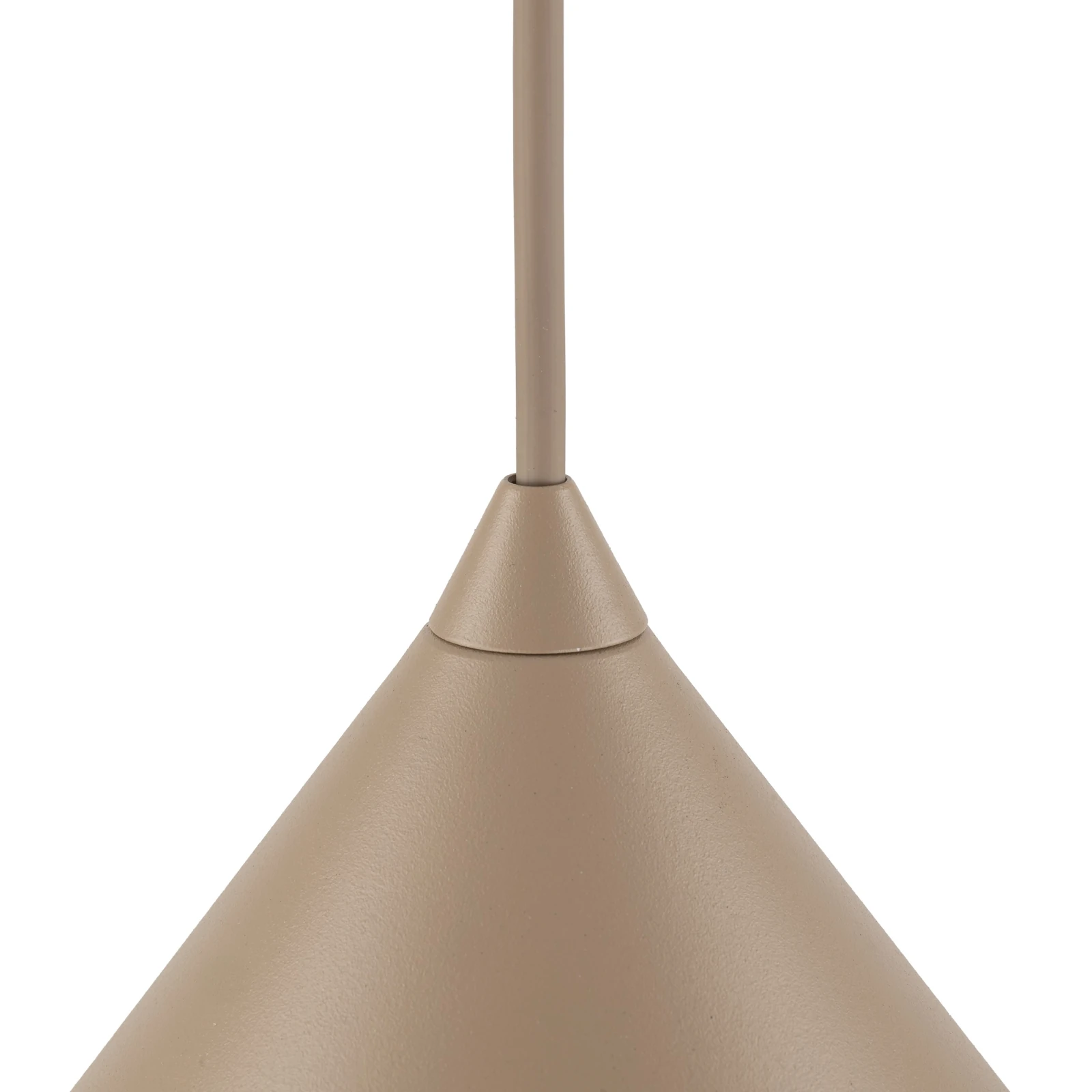 Pendant light XL – cone shape, beige, E27