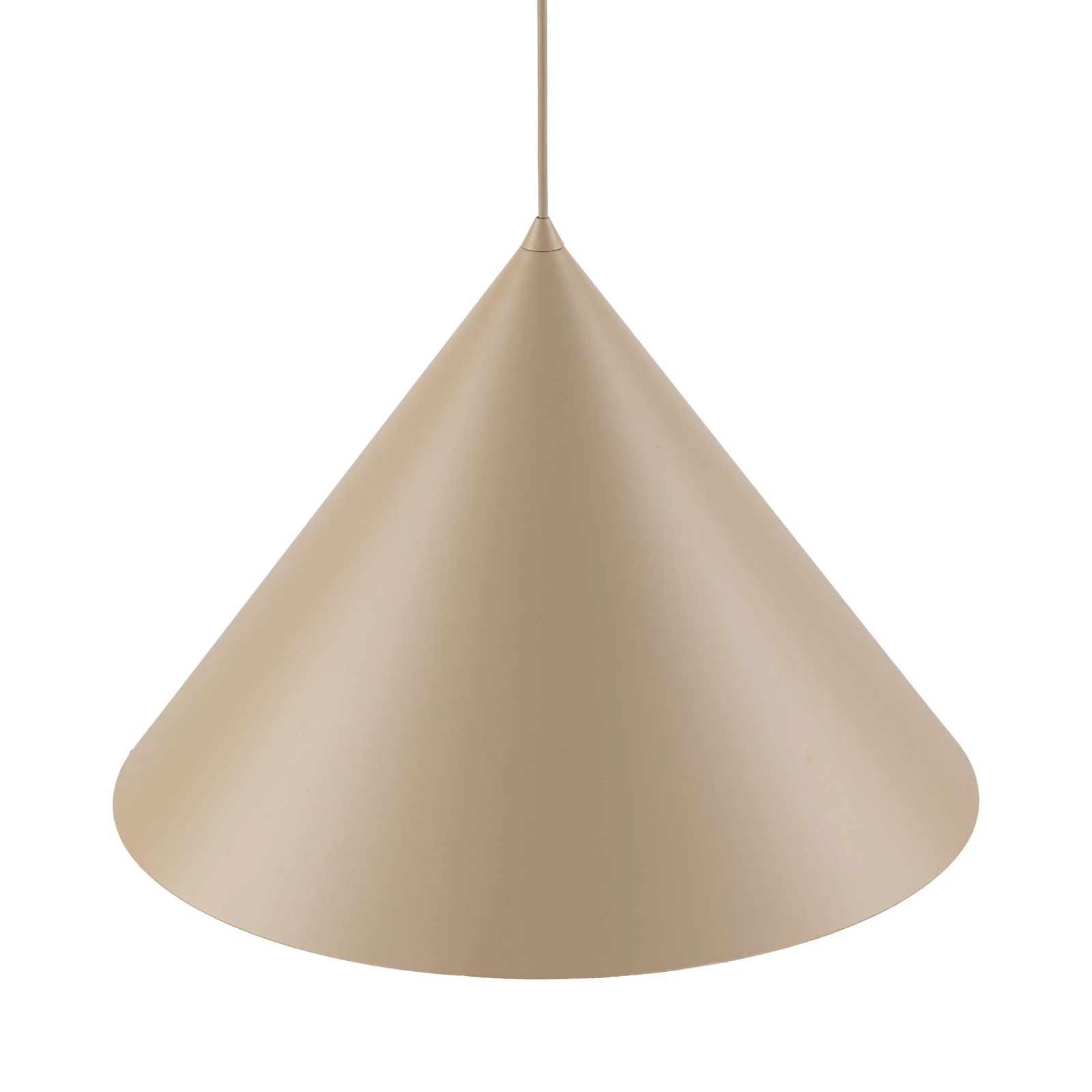 Pendant light XL – cone shape, beige, E27