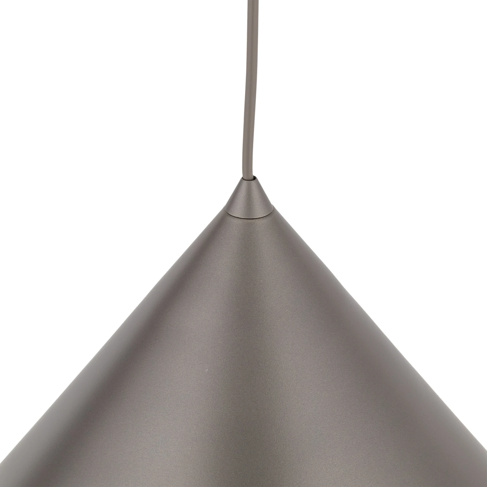 Pendant light L – conical, brown, E27