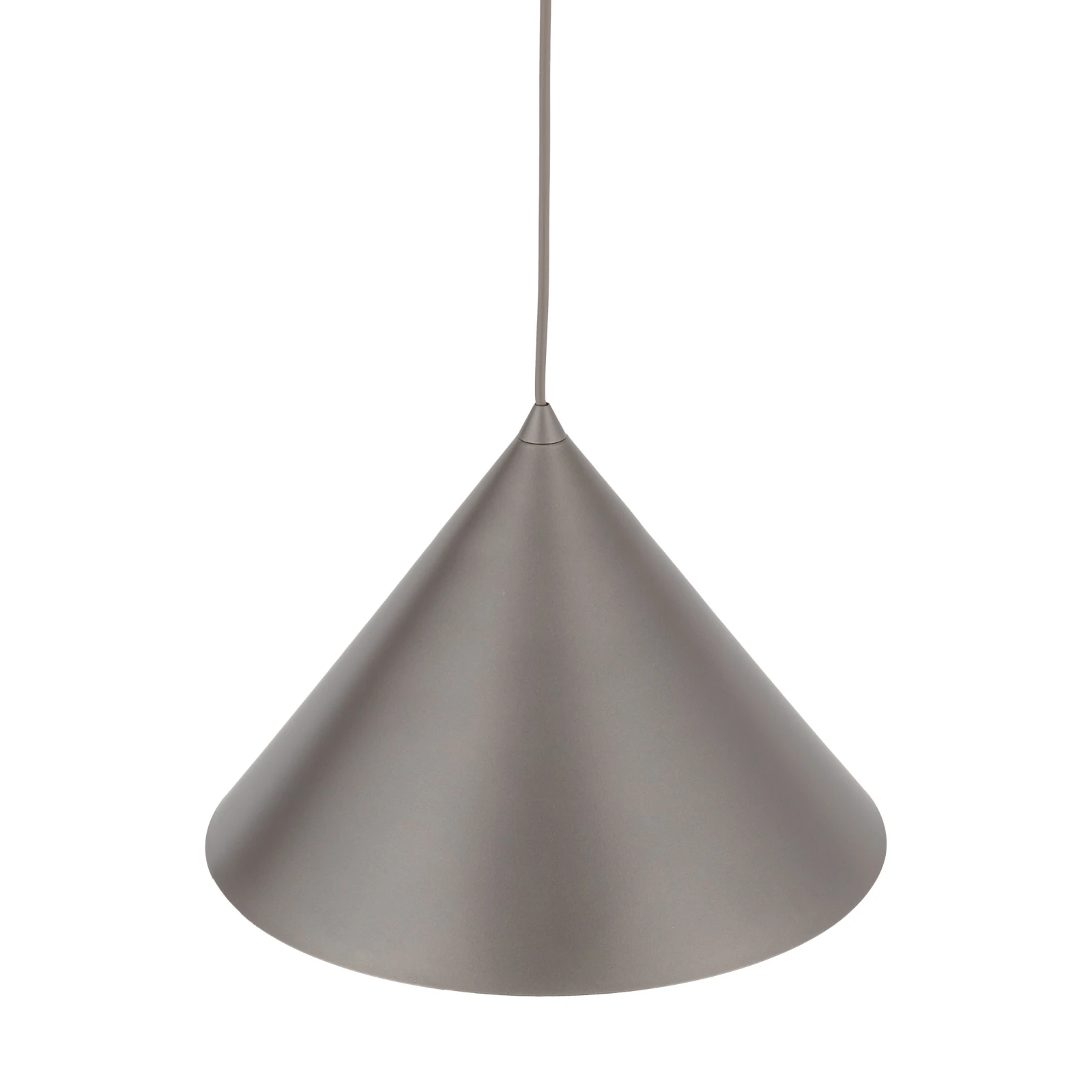 Pendant light L – conical, brown, E27