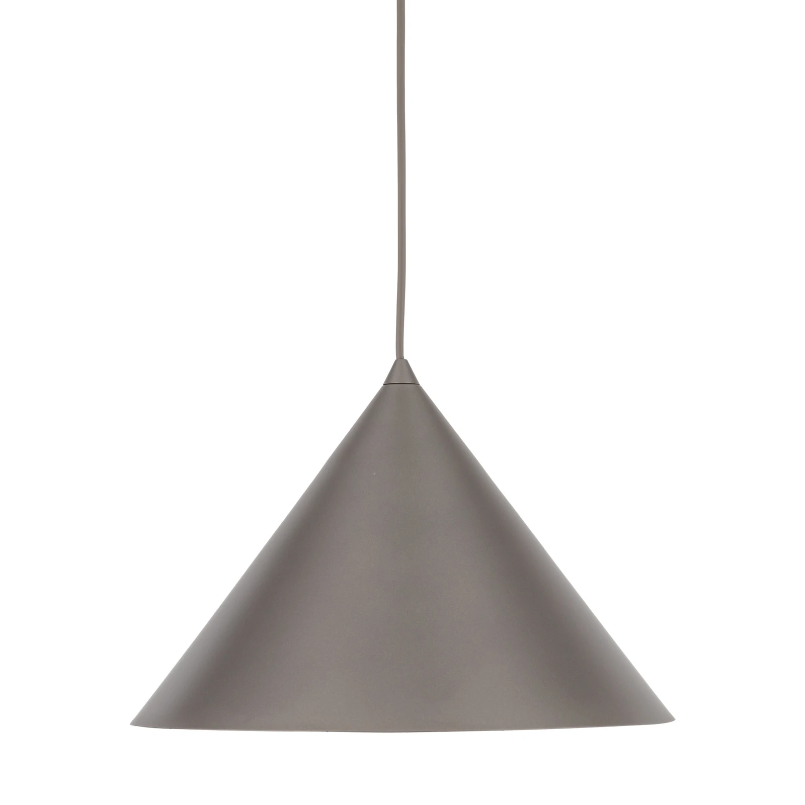 Pendant light L – conical, brown, E27