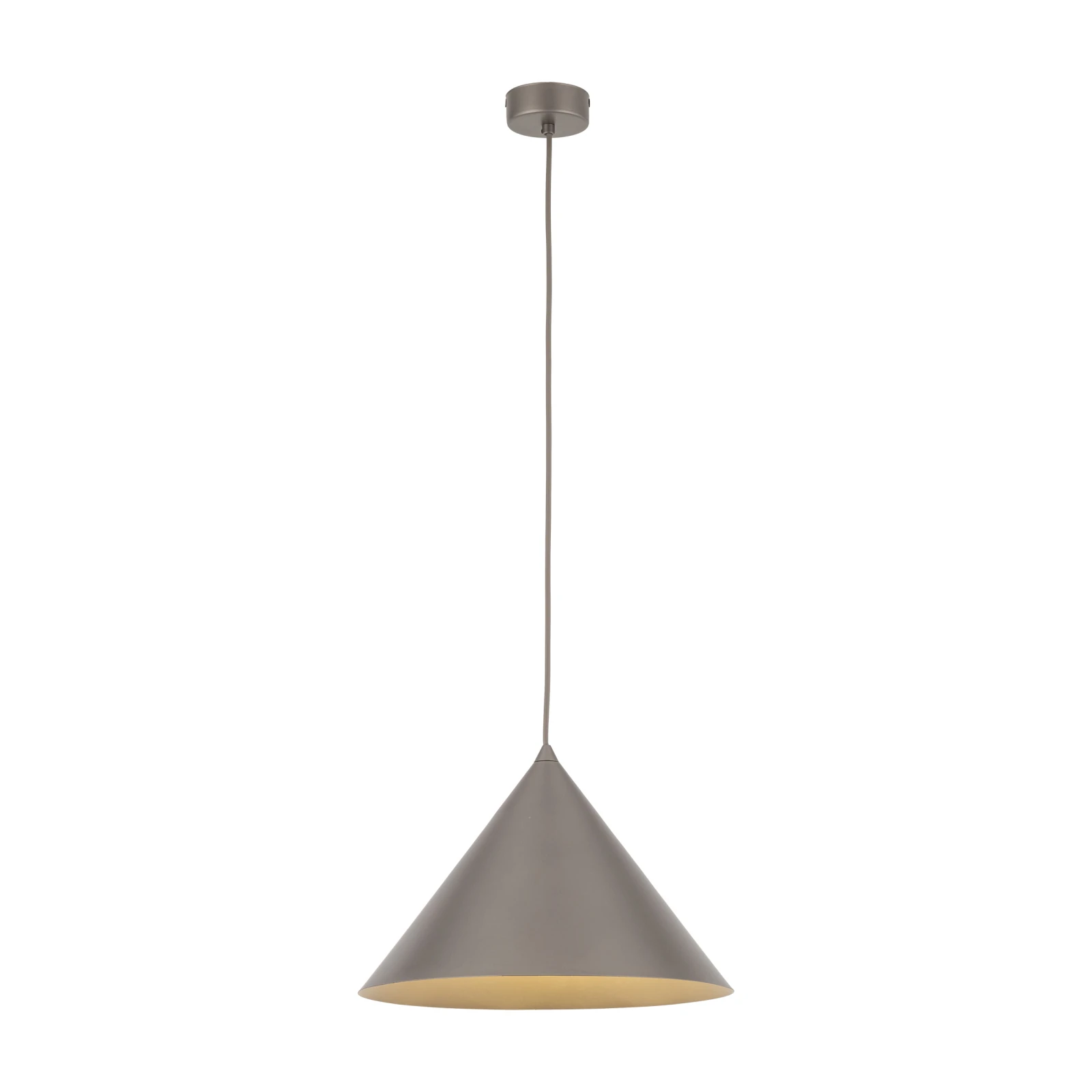 Pendant light L – conical, brown, E27