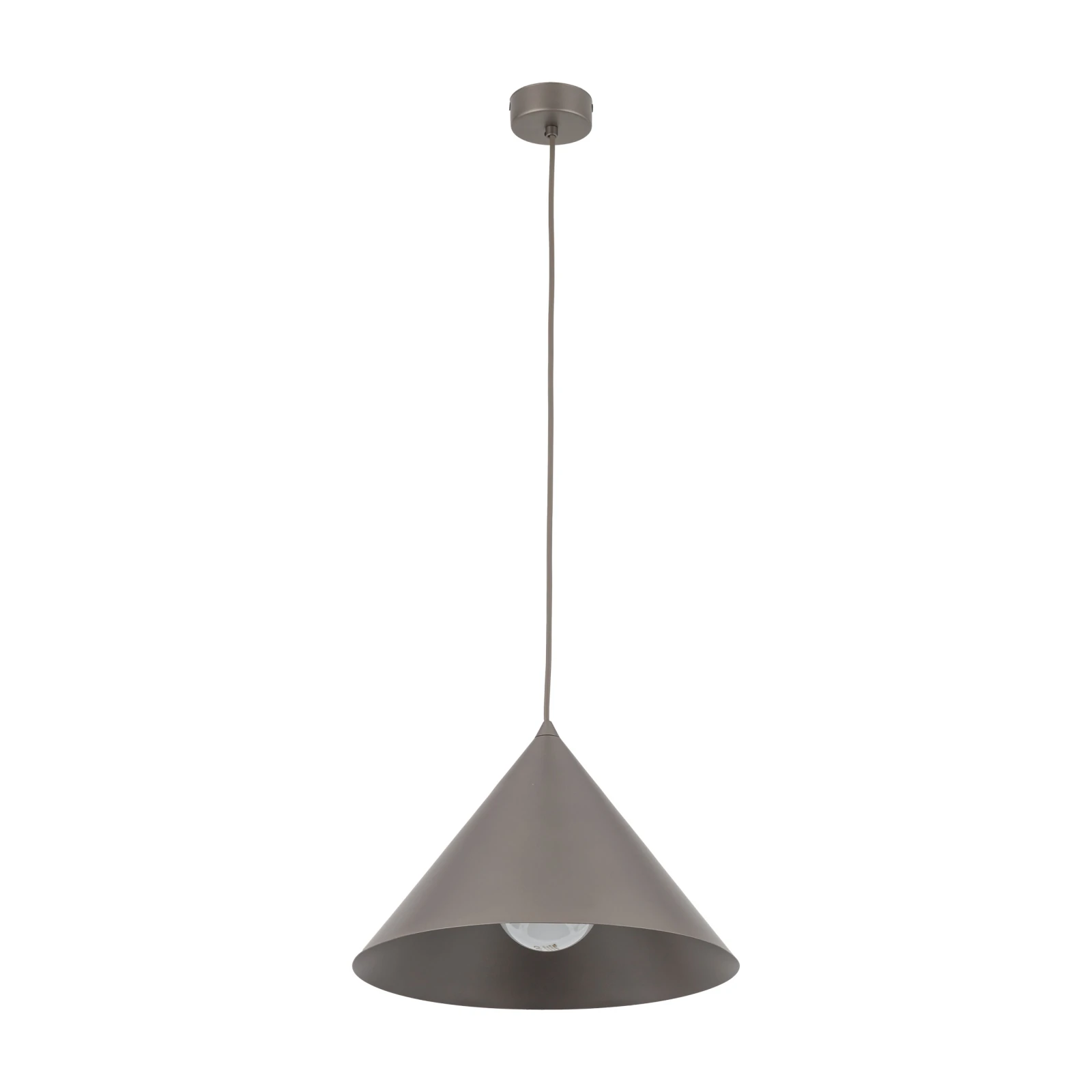 Pendant light L – conical, brown, E27