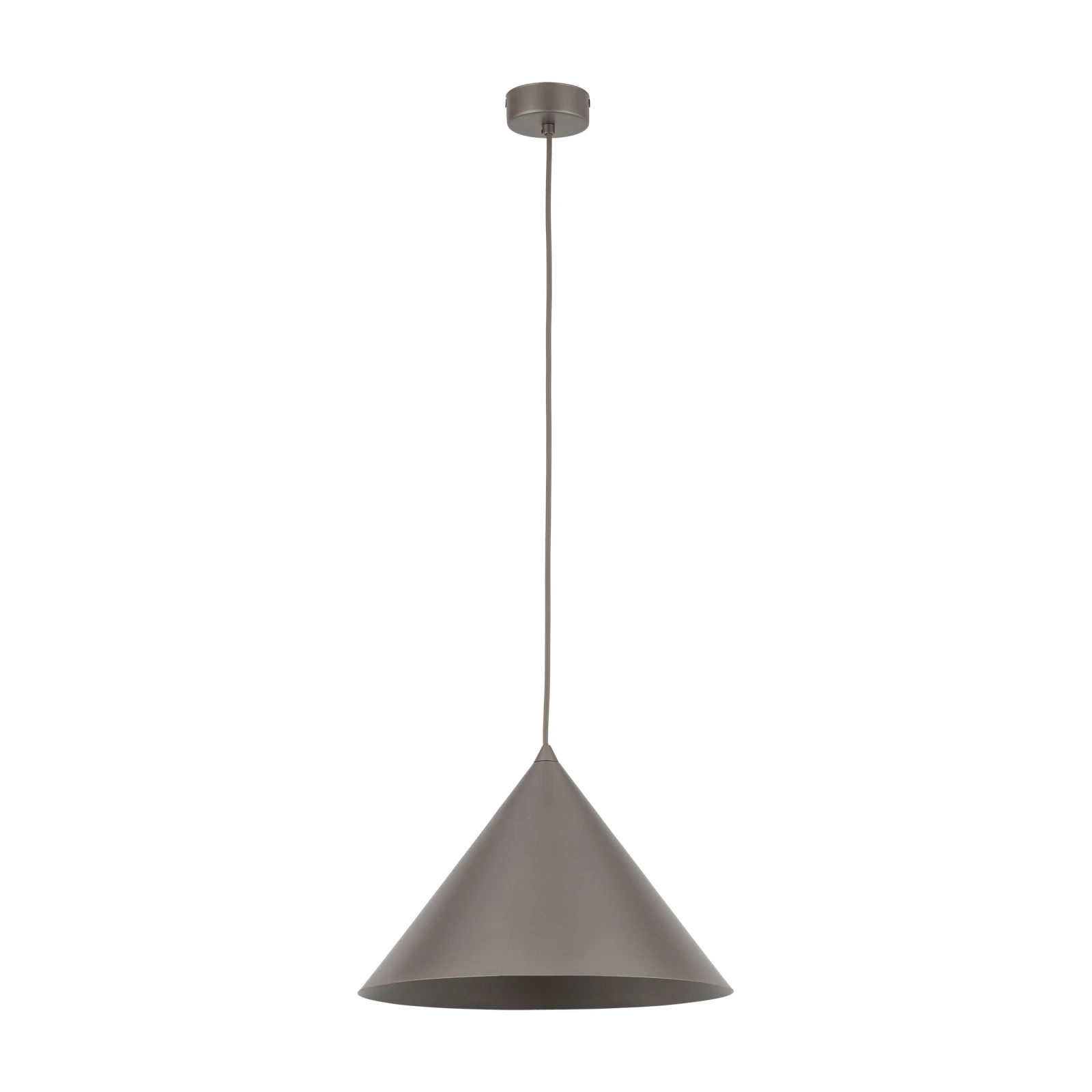 Pendant light L – conical, brown, E27