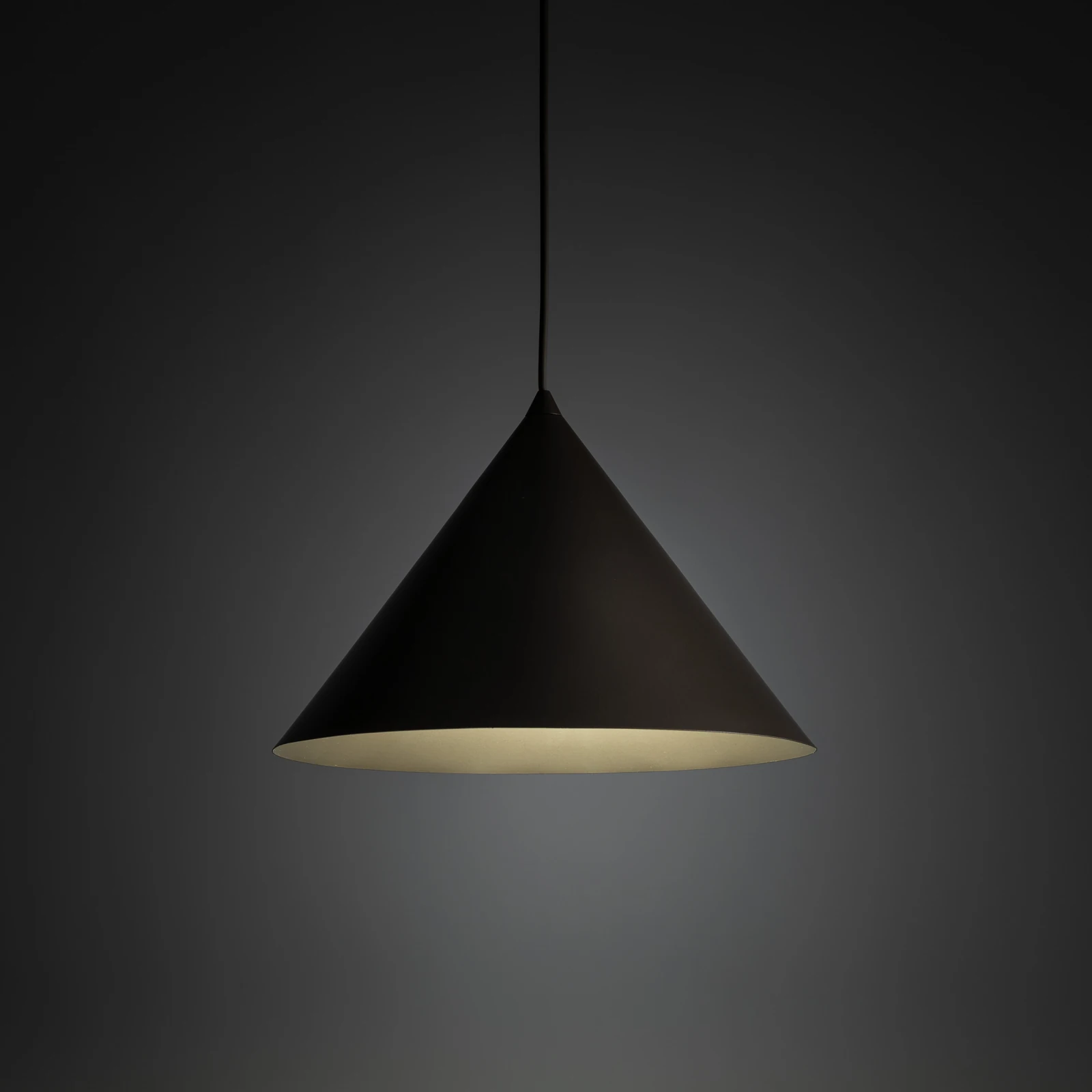 Pendant light L – conical, brown, E27