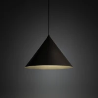 Pendant light L – conical, brown, E27 - Image 1