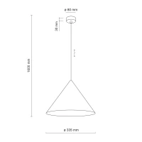 CONO L pendant light 15 W – conical, black, E27 socket - Image 9