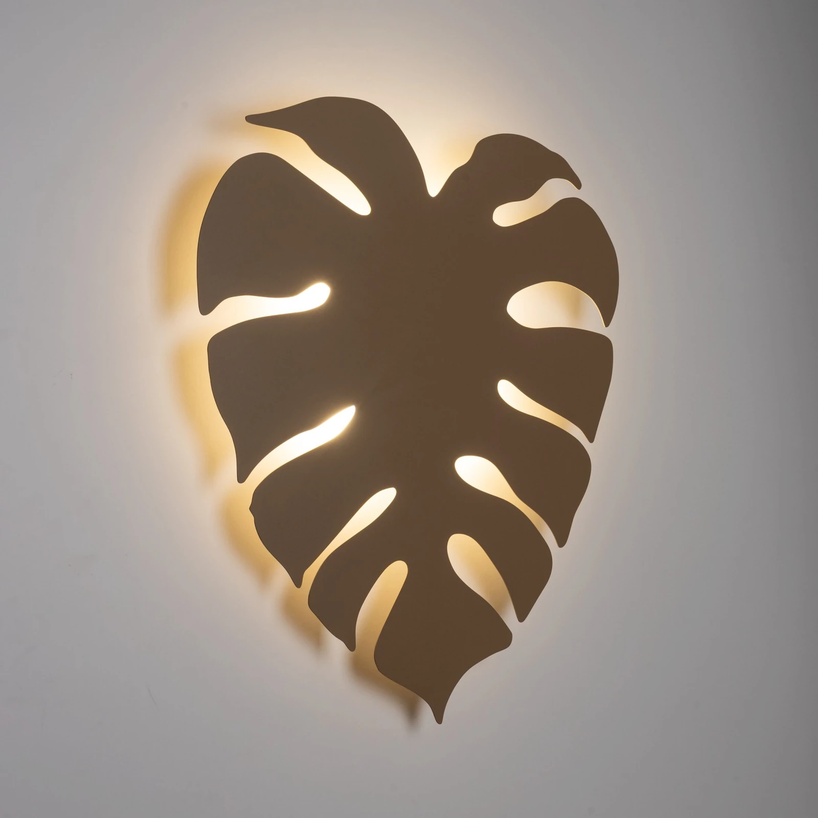 Wall light 4x8 W – XL leaf shape, beige, G9