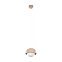 Pendant light 1x8 W – small cylinder, beige, G9 - Image 1