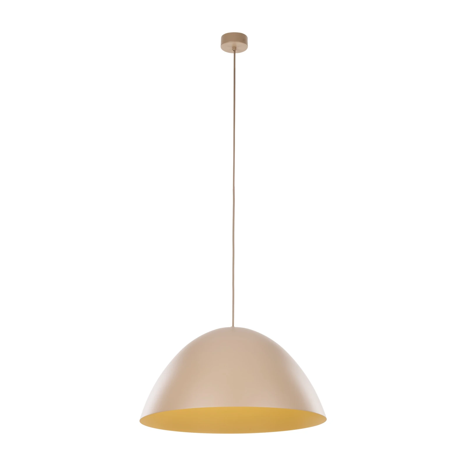 Pendant light 1x15 W – round 50 cm shade, beige, E27