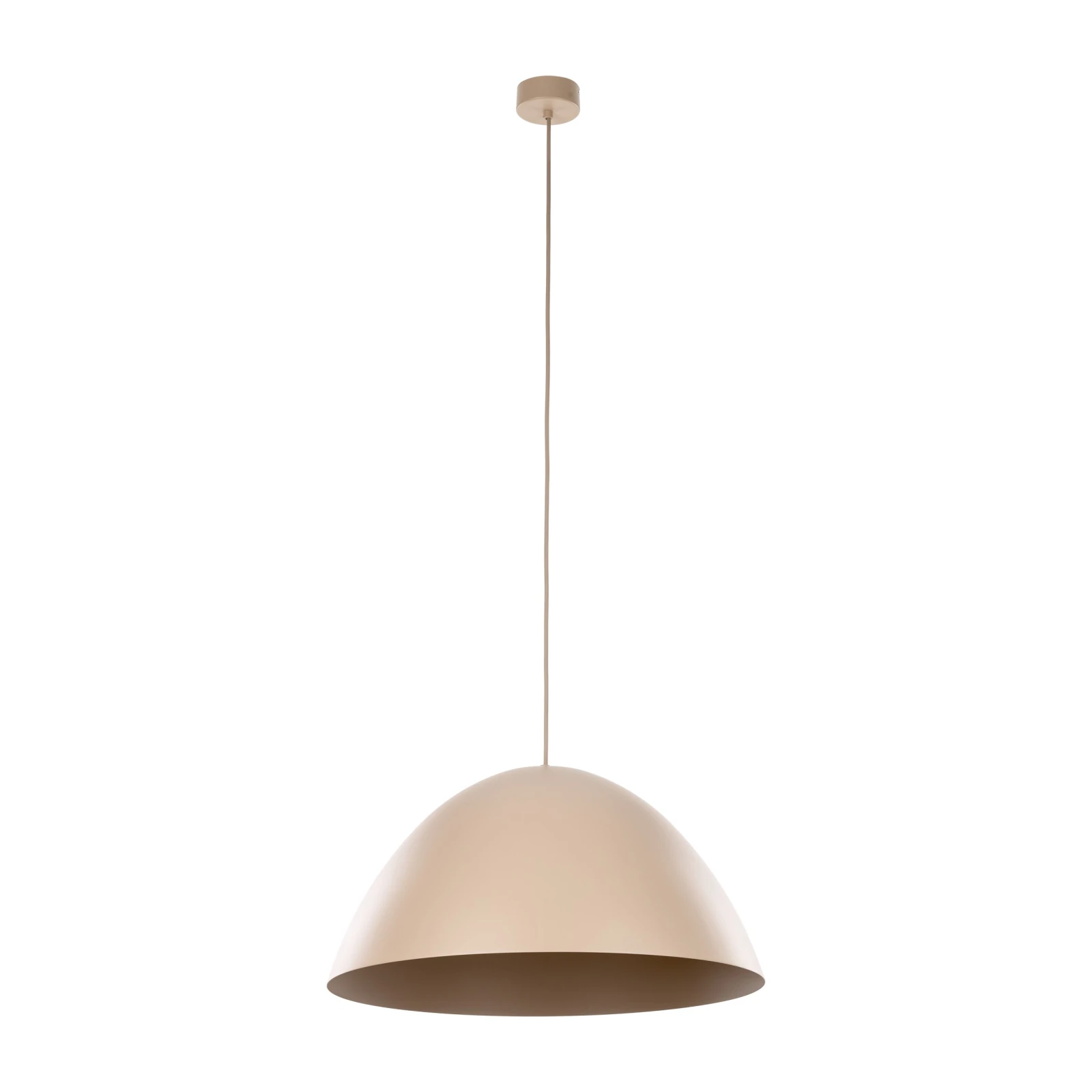 Pendant light 1x15 W – round 50 cm shade, beige, E27