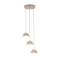 Ceiling light 3xG9 – round, beige, milky glass diffuser - Image 6
