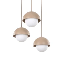 Ceiling light 3xG9 – round, beige, milky glass diffuser - Image 7