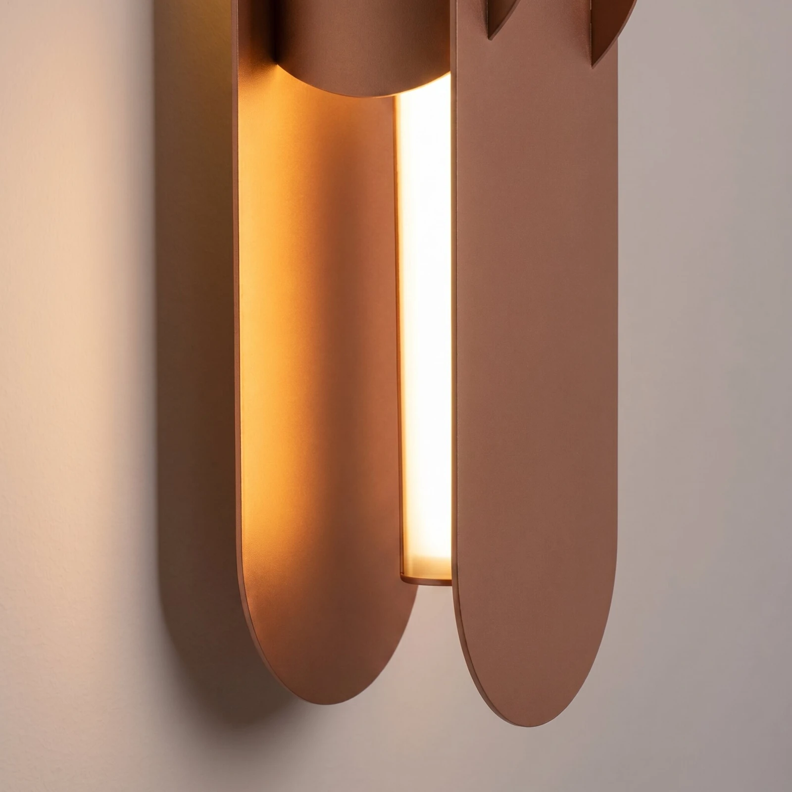 Wall lamp 91 cm – linear, mocha, Push Dimm/DALI