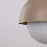 Pendant light 5xG9 – beige, milky glass details - Image 4