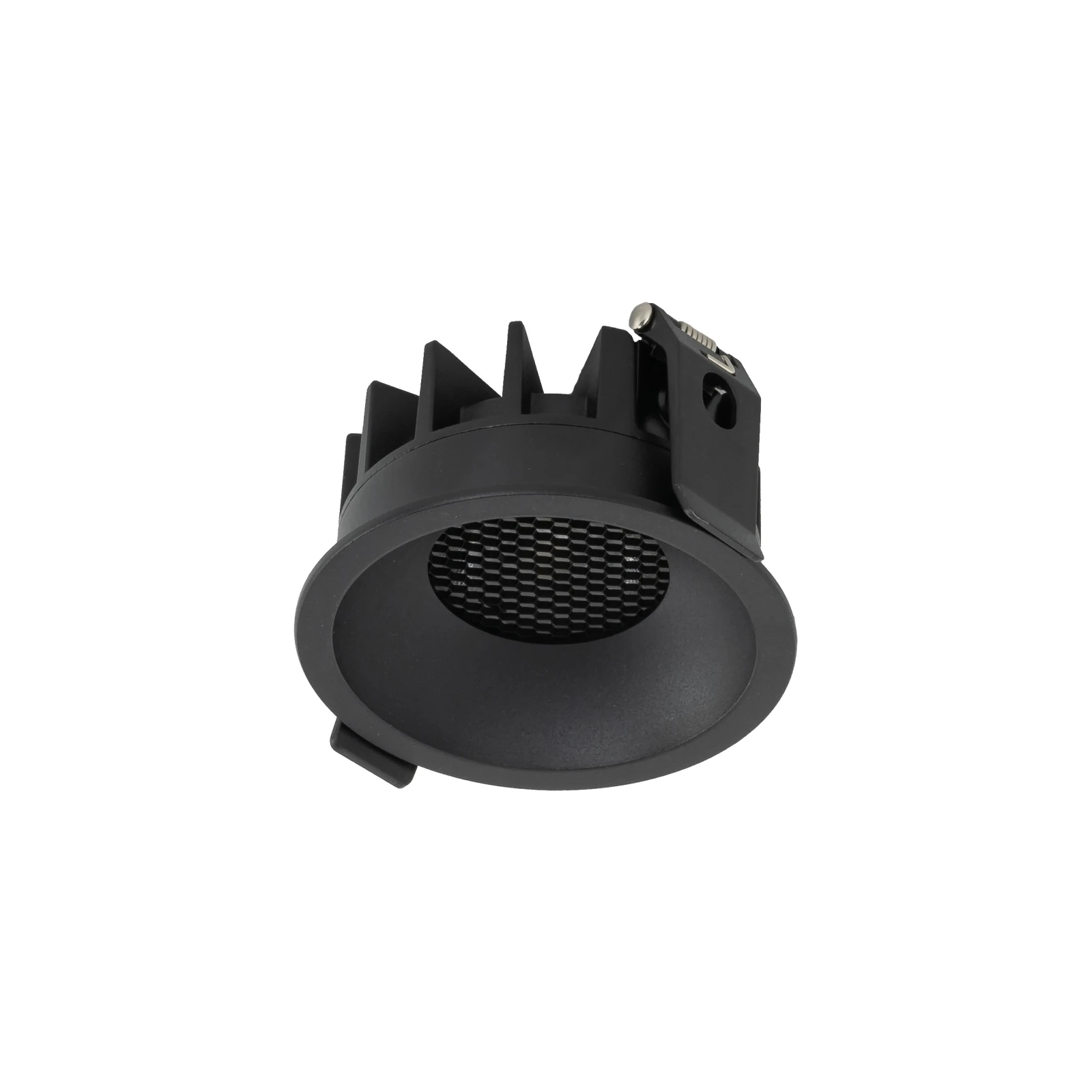 Recessed LED spotlight 12W – round, black, CCT