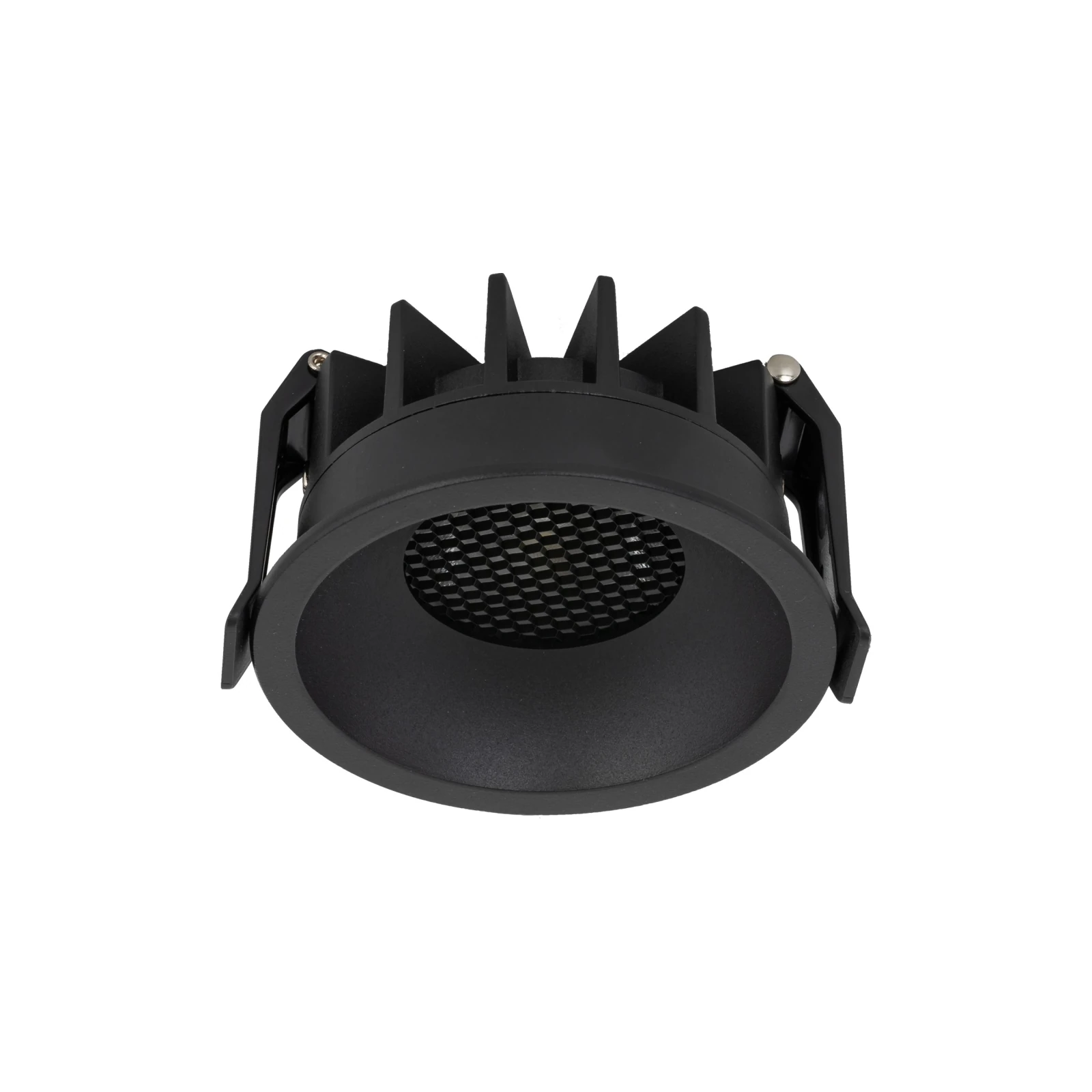 Recessed LED spotlight 12W – round, black, CCT