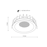 Recessed LED spotlight 18 W – round, black, CCT - Image 3