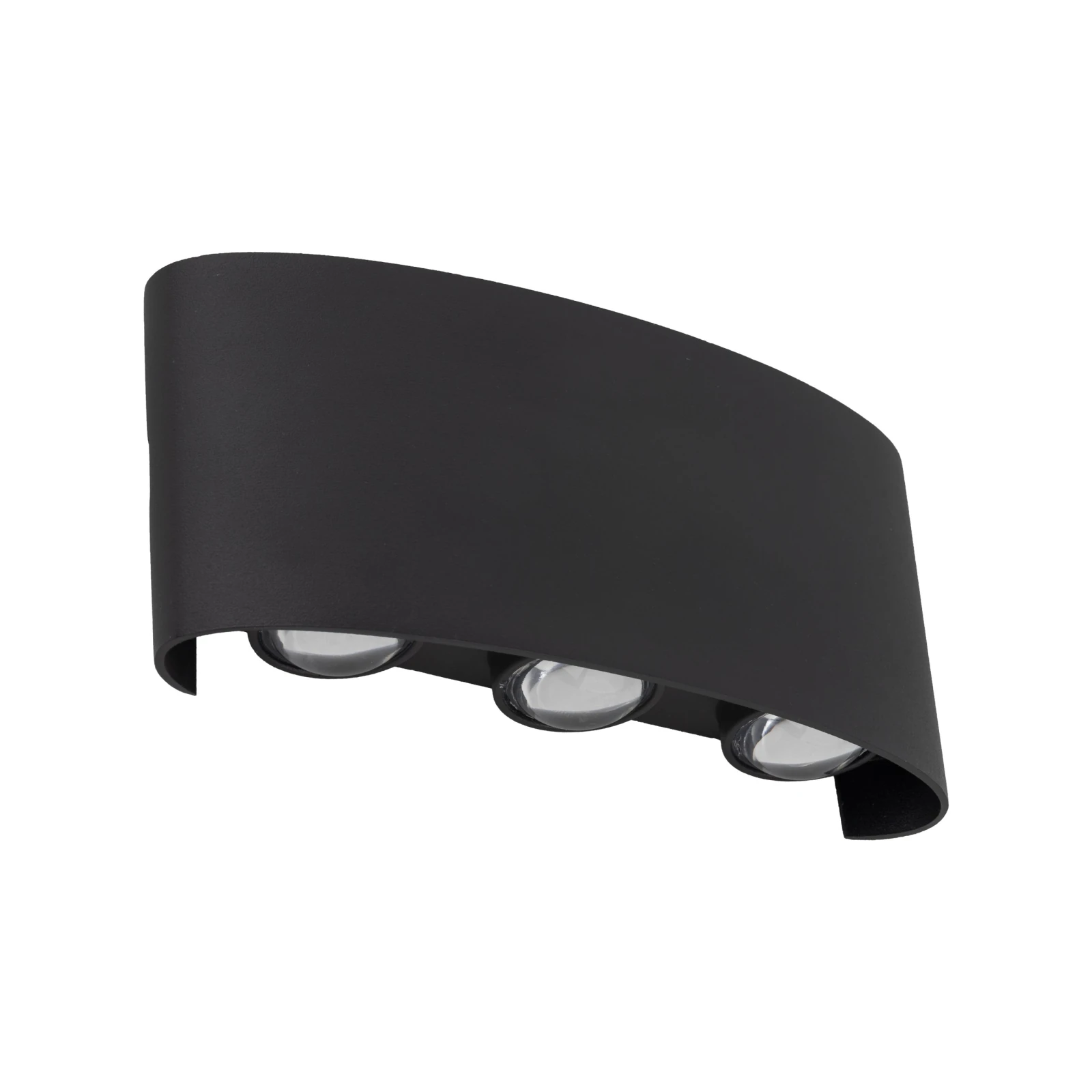 ARROW sieninis LED šviestuvas, 1 W, juodas, IP54