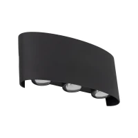 ARROW sieninis LED šviestuvas, 1 W, juodas, IP54 - Nuotrauka 2