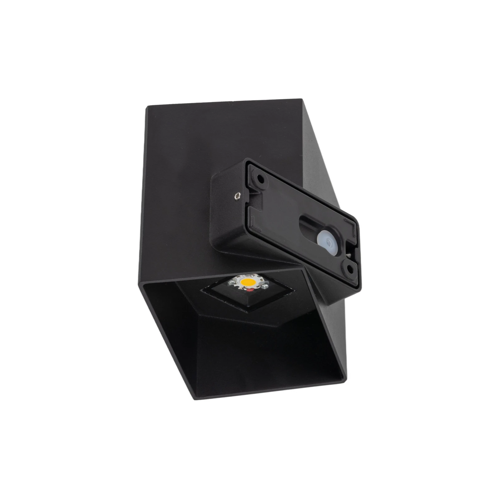 CUBE sieninis LED šviestuvas, 5 W, juodas, IP54