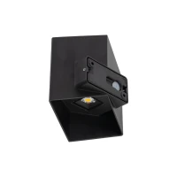 CUBE sieninis LED šviestuvas, 5 W, juodas, IP54 - Nuotrauka 4