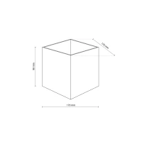 CUBE sieninis LED šviestuvas, 5 W, juodas, IP54 - Nuotrauka 9