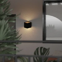 CUBE sieninis LED šviestuvas, 5 W, juodas, IP54 - Nuotrauka 3