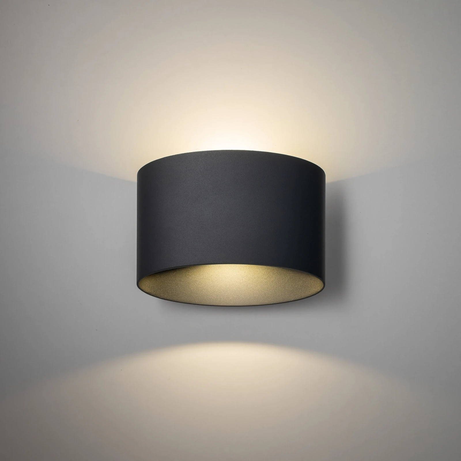 VERTO sieninis LED šviestuvas, 5 W, juodas, IP54