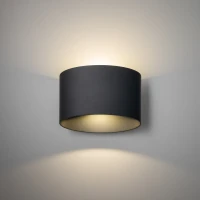 VERTO sieninis LED šviestuvas, 5 W, juodas, IP54 - Nuotrauka 3