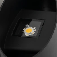 VERTO sieninis LED šviestuvas, 5 W, juodas, IP54 - Nuotrauka 4