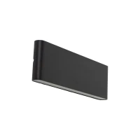 LED wall light 12 W – ARWENA L, black, IP54 - Image 1