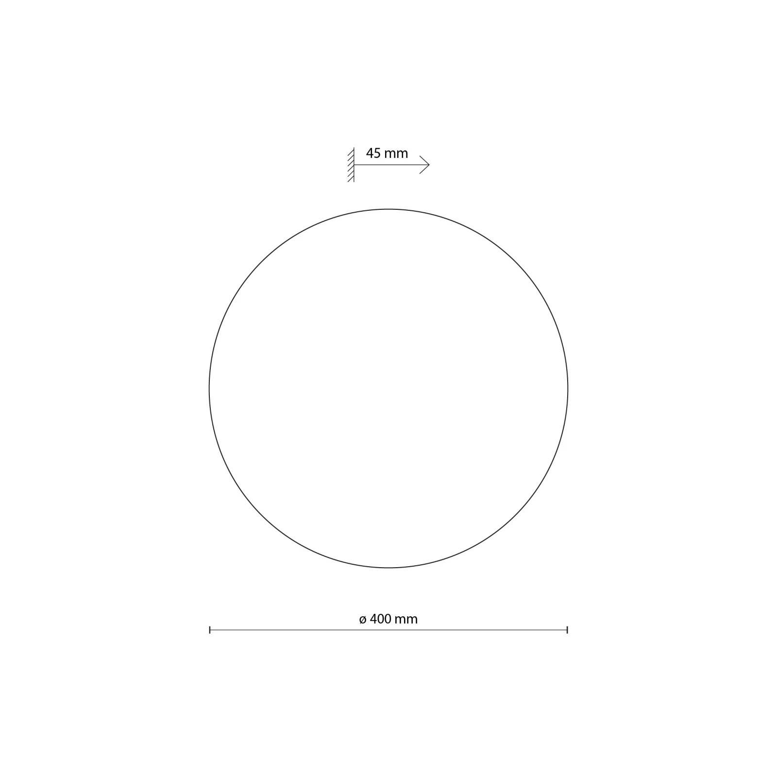 Wall light 40 cm – round, green, decorative glow