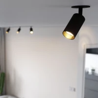 AMIS įleidžiamas lubinis šviestuvas 1xGU10, juodas - Nuotrauka 1