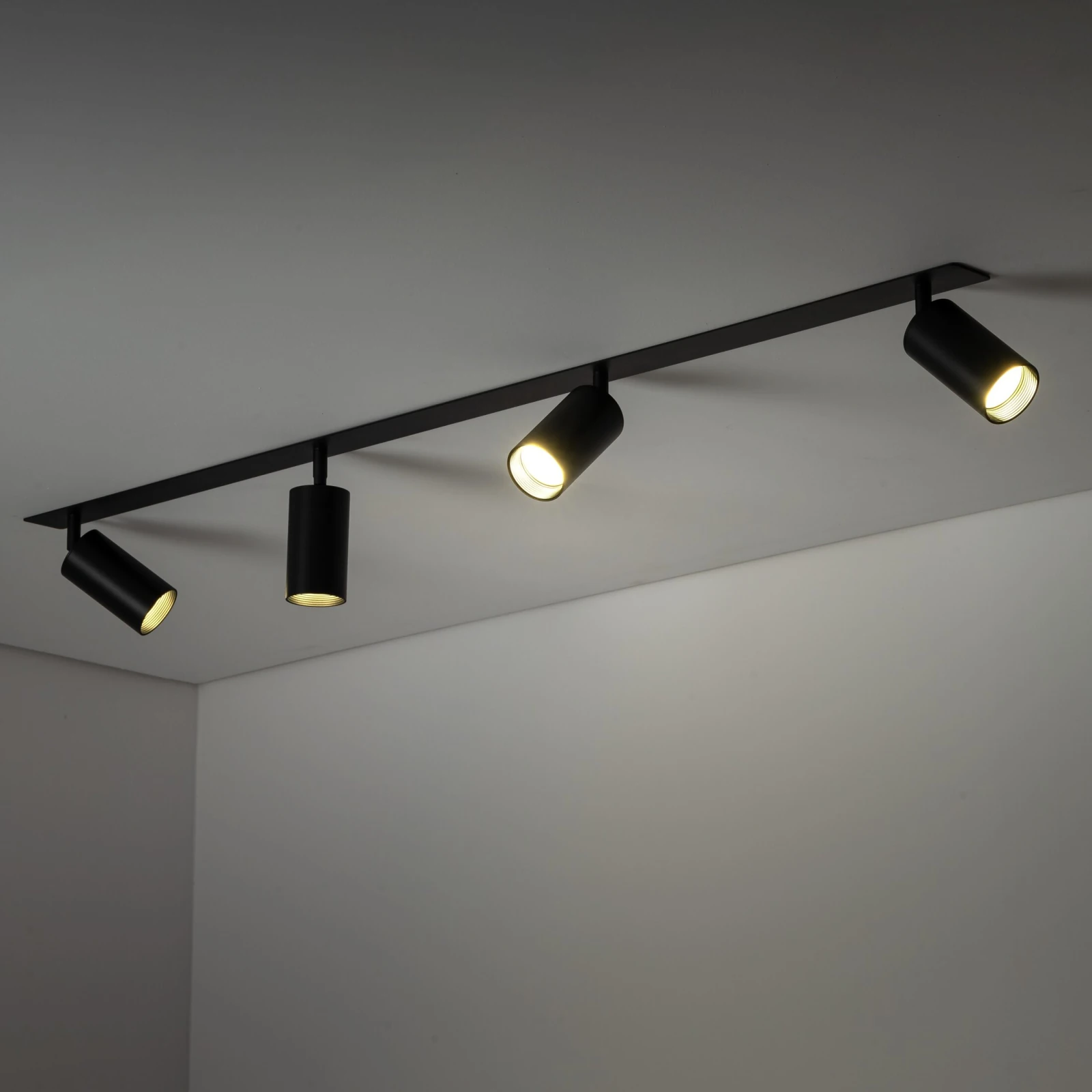 Recessed ceiling light 4xGU10 – black, directional