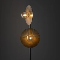 LUNAR WOOD 2 x 8 W floor lamp – natural wood, glass shades - Image 3