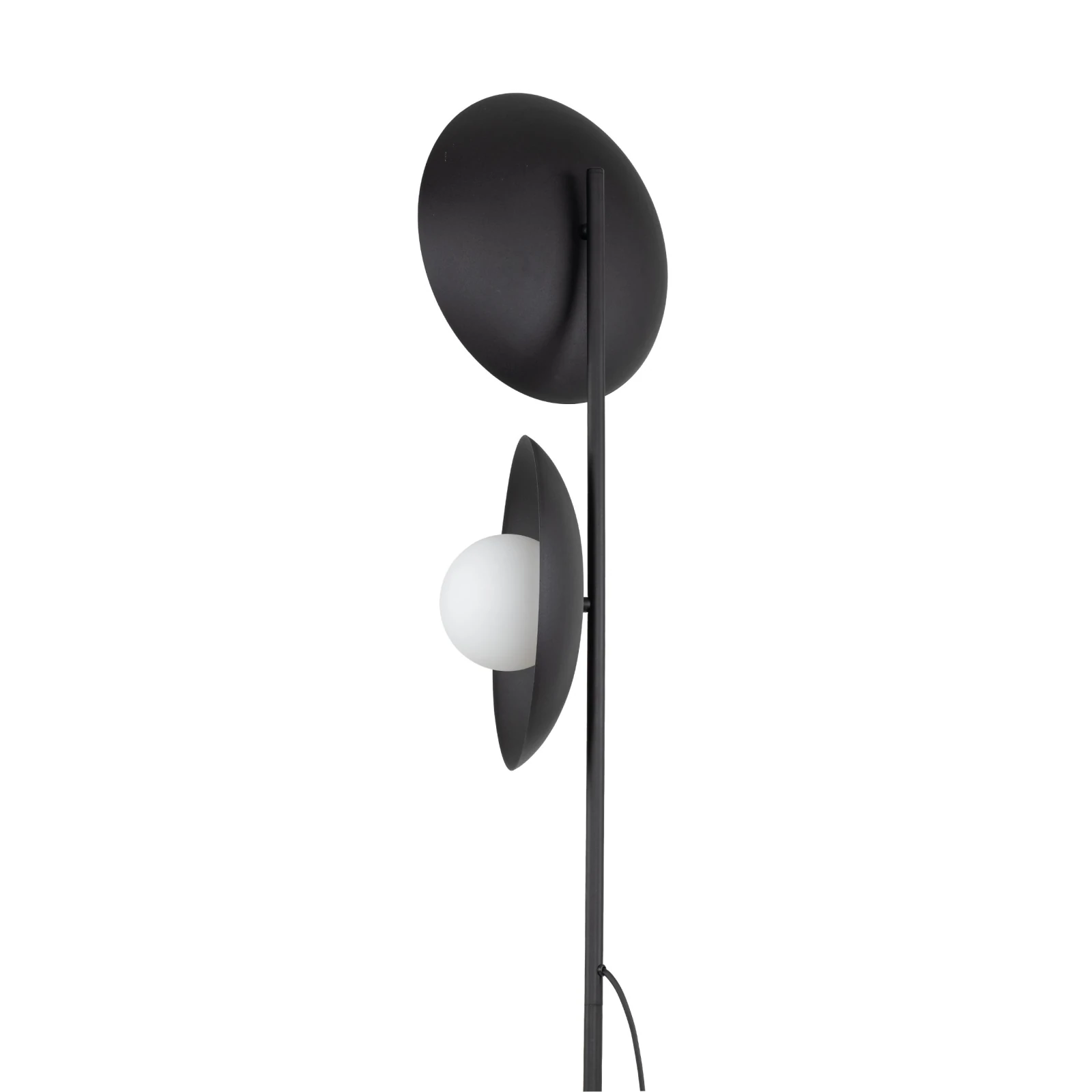 SLATE floor lamp 2xG9 – round, black, glass globes