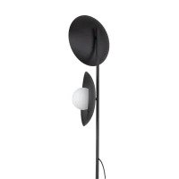SLATE floor lamp 2xG9 – round, black, glass globes - Image 8