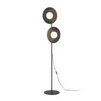 SLATE floor lamp 2xG9 – round, black, glass globes - Image 10