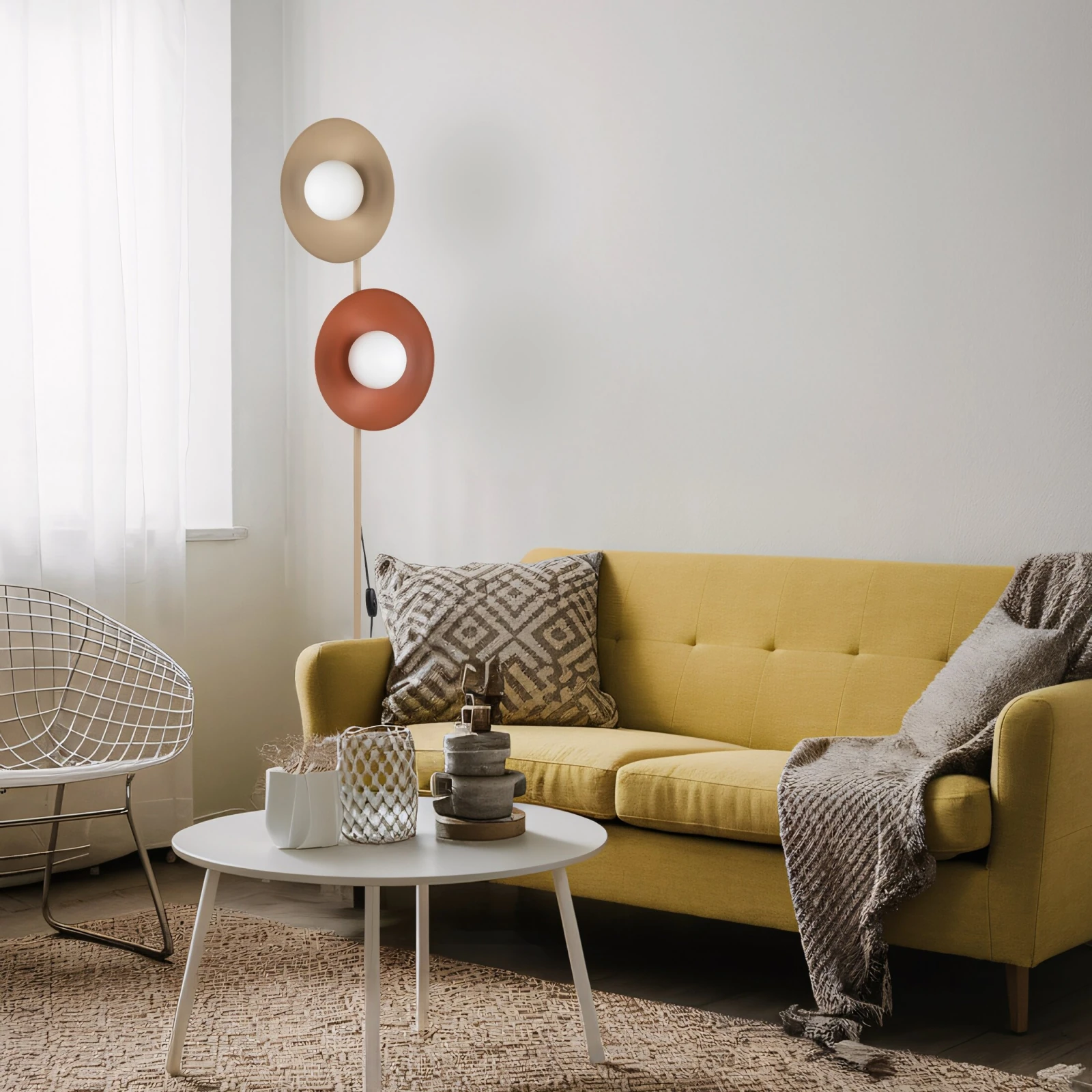 SLATE pastatomas šviestuvas 2xG9, šiltų spalvų, stiklo gaubtai