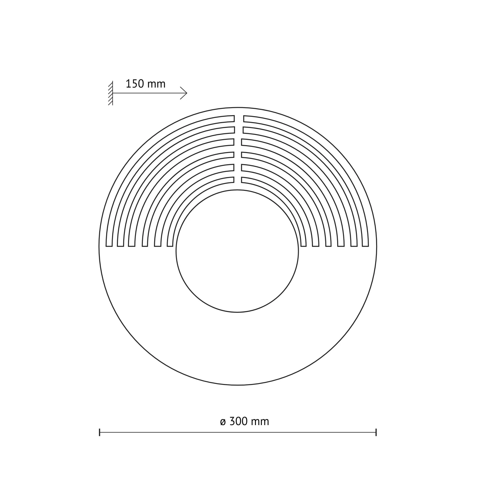 LUNAR WOOD wall light 30 cm – round, wood and glass