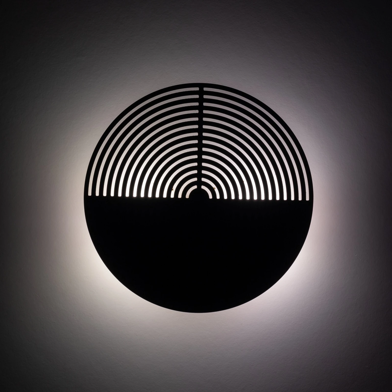 Wall light 2xG9 – wooden panel, brown, openwork detail